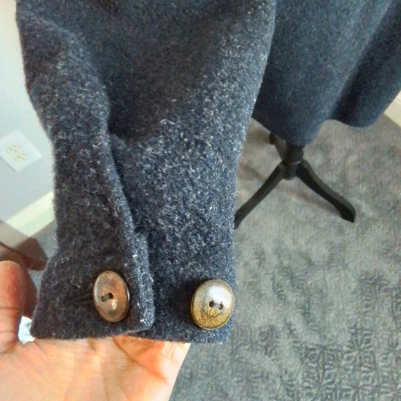 Vintage Woolrich Navy Heather 4-button Coat - M - Picture 5 of 9